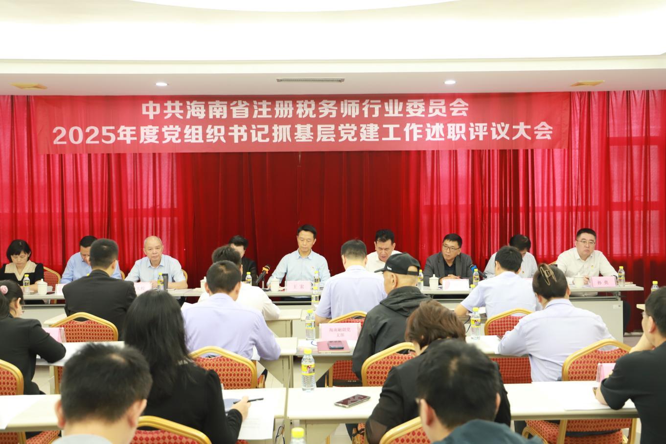 海南省注册税务师行业党委召开2025年度党组织书记抓基层党建工作述职评议会